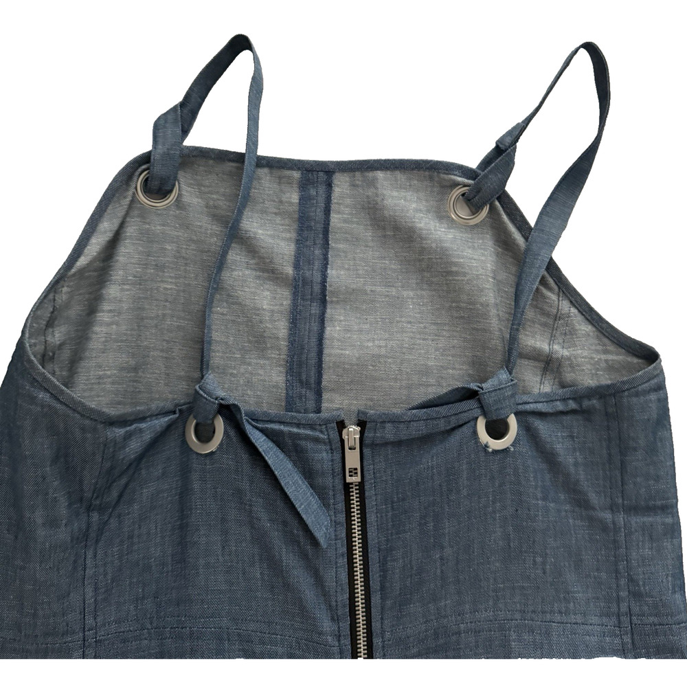 Rag & Bone Soft Denim Pinafore Overall Dress A-Line Zipper Back 90s Layering 10 - Picture 5 of 15